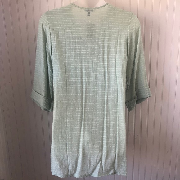 J VALDI Retail $58 Sage Lace Up Swim Cover Up Dress Large - Picture 5 of 8